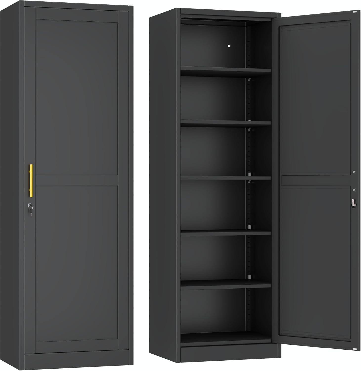 Home Gym Tools - 67 Inch Tall Narrow Metal Locking
