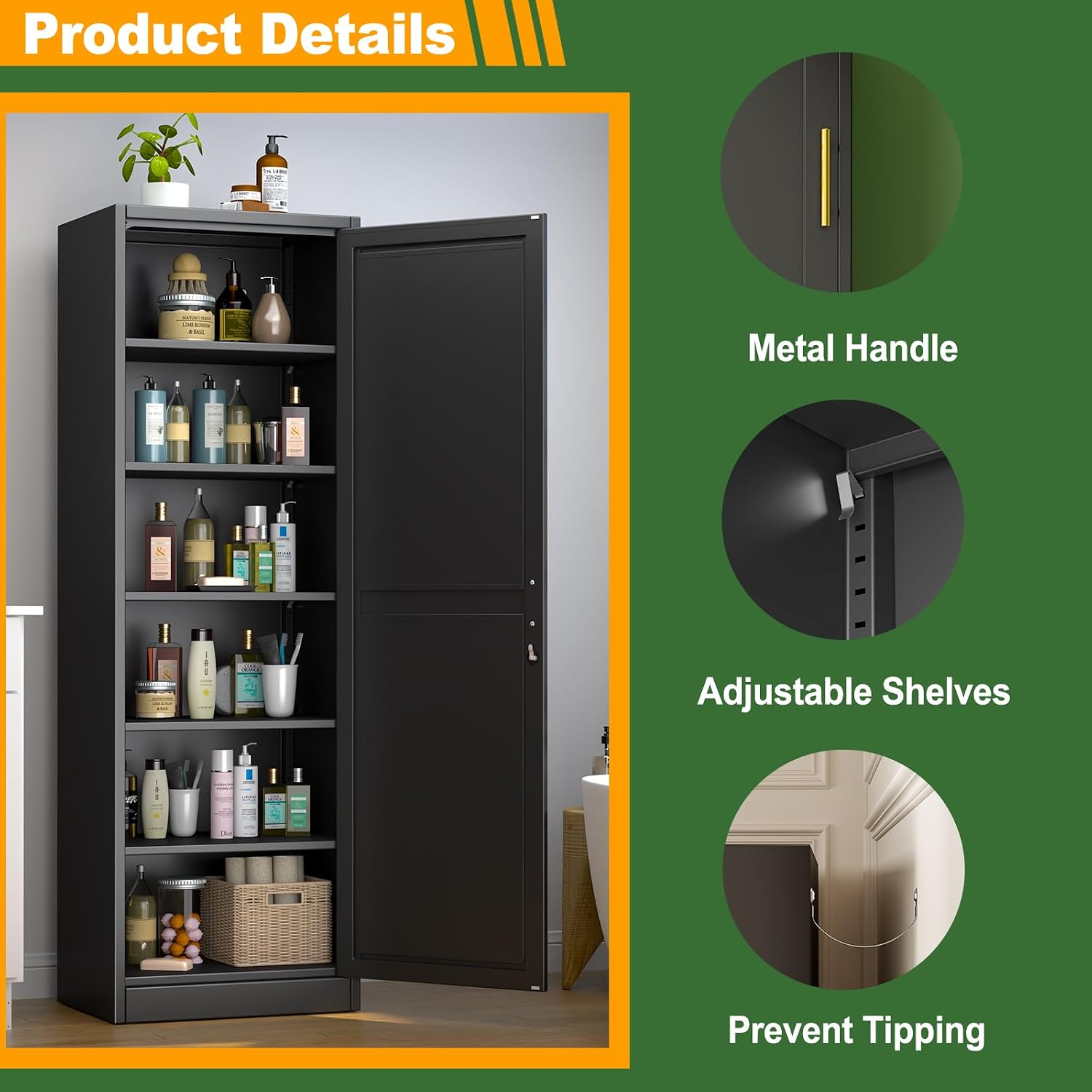 67 Inch Tall Narrow Metal Lock - Home Gym Tools 评论和价格