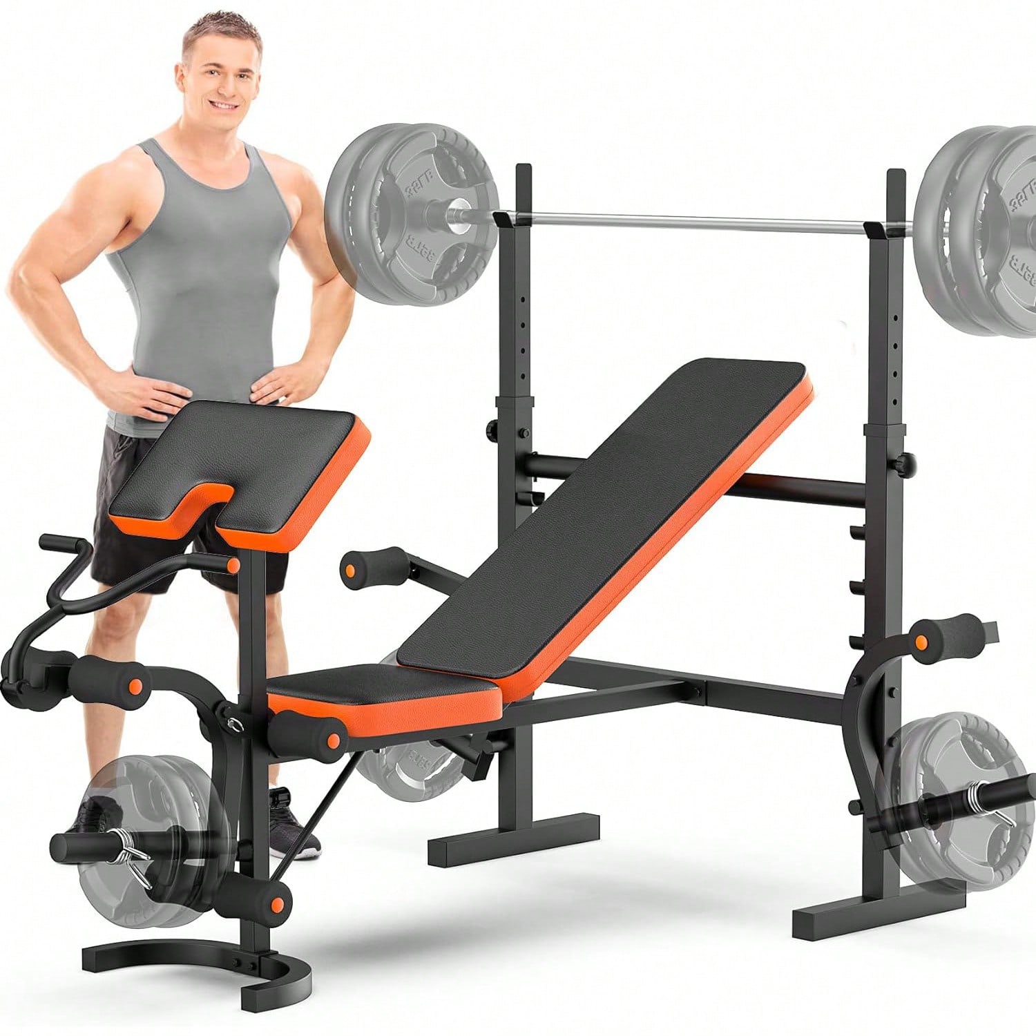 GIKPAL Weight Bench, Bench Pre - Home Gym Leg Extension 评论和价格