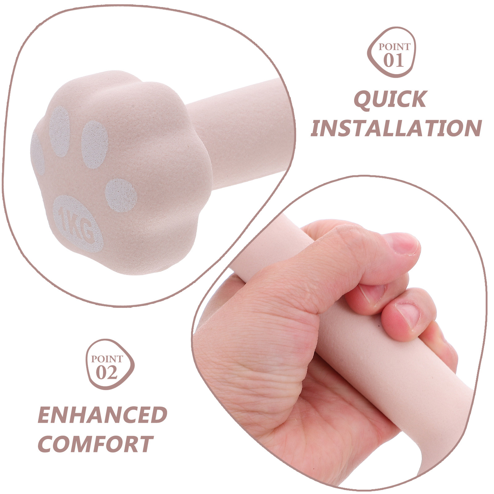 Women's 1Kg Comfort Grip Vinyl - Home Gym No Equipment 评论和价格