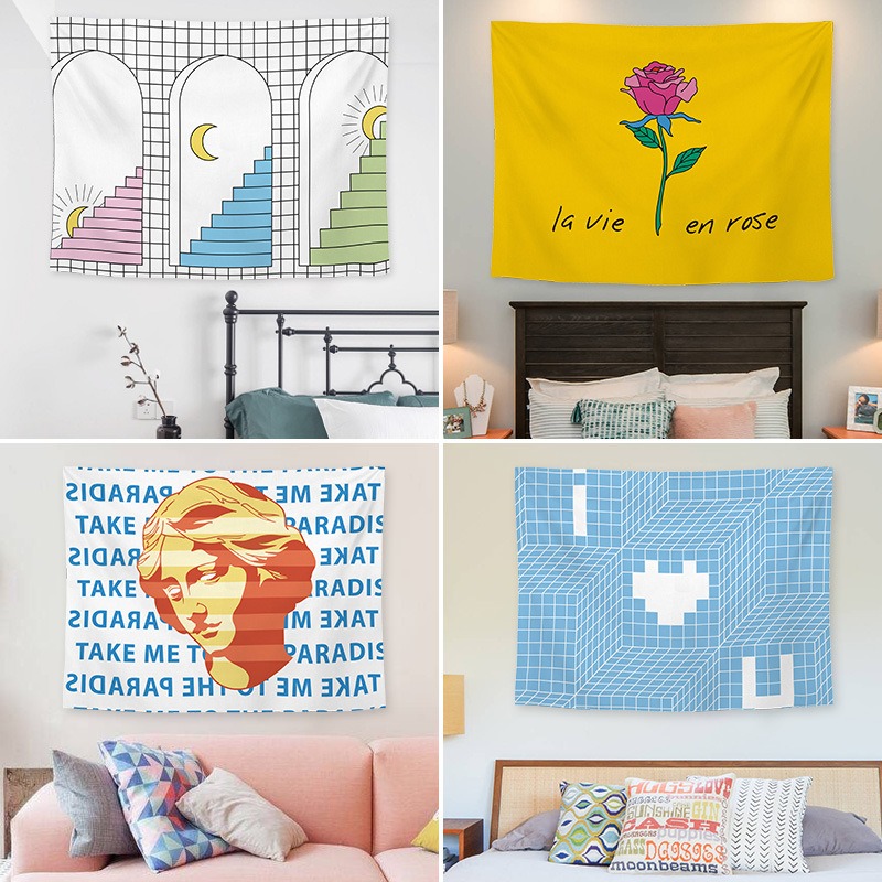 Abstract Cartoon Background Ha - Home Gym Decor 评论和价格