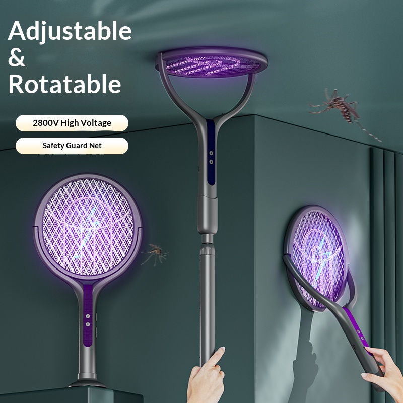 Rotating Head Bug Zapper Racke - Head Racket Boom 评论和价格