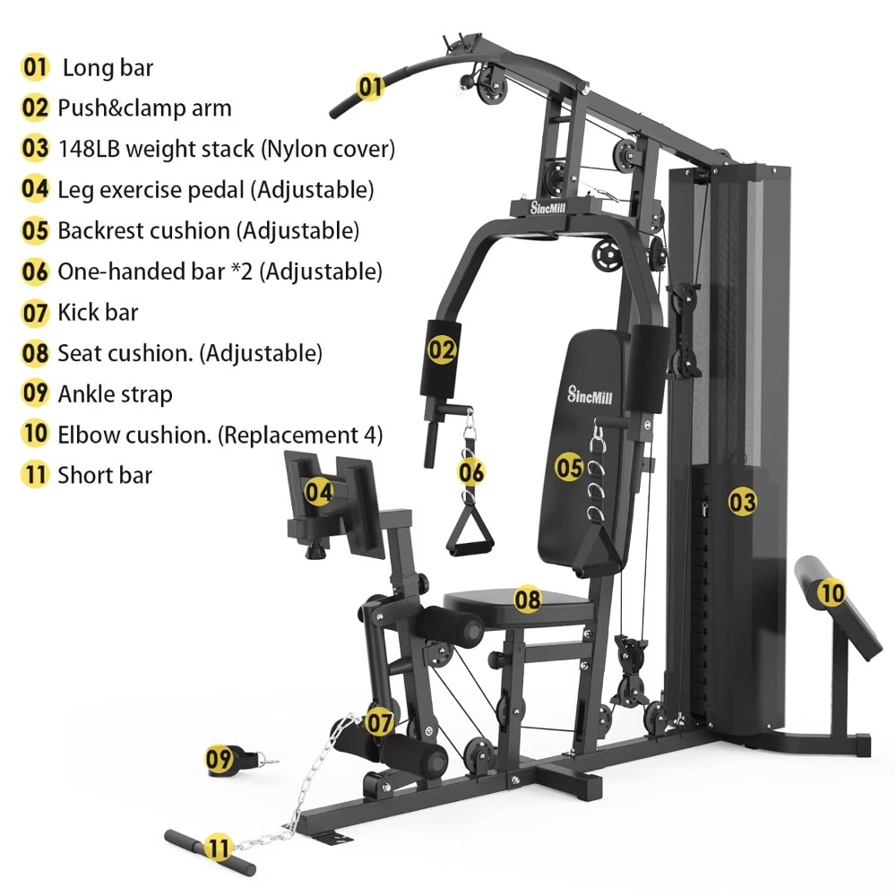 148LB Multifunctional Home Gym - Home Gym Half Rack 评论和价格