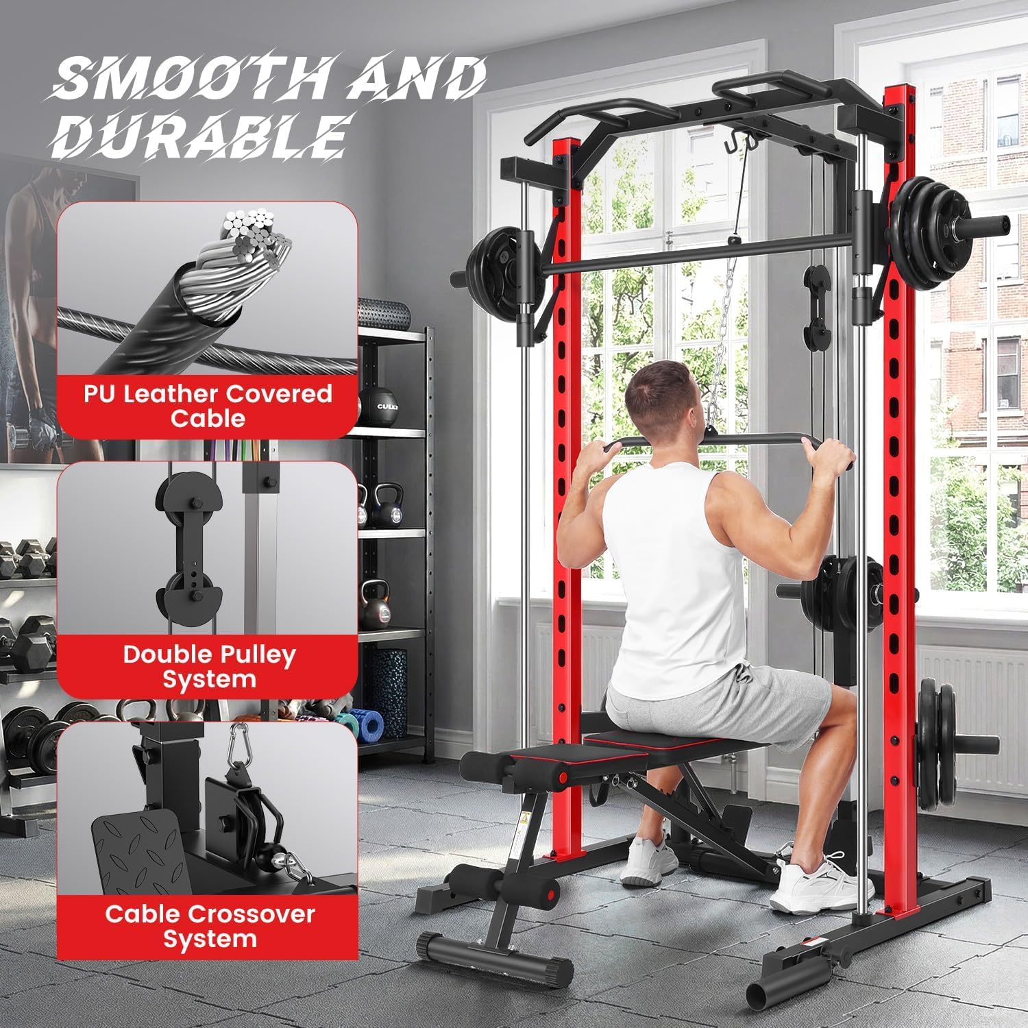 All-in-One Smith Machine Power - Home Gym Smith 评论和价格